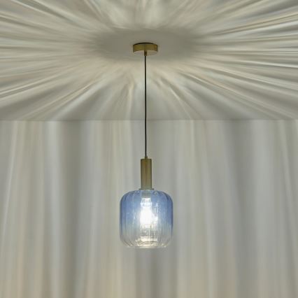 Hängeleuchte 1xE27/15W/230V blau/rauchig pr. 20 cm