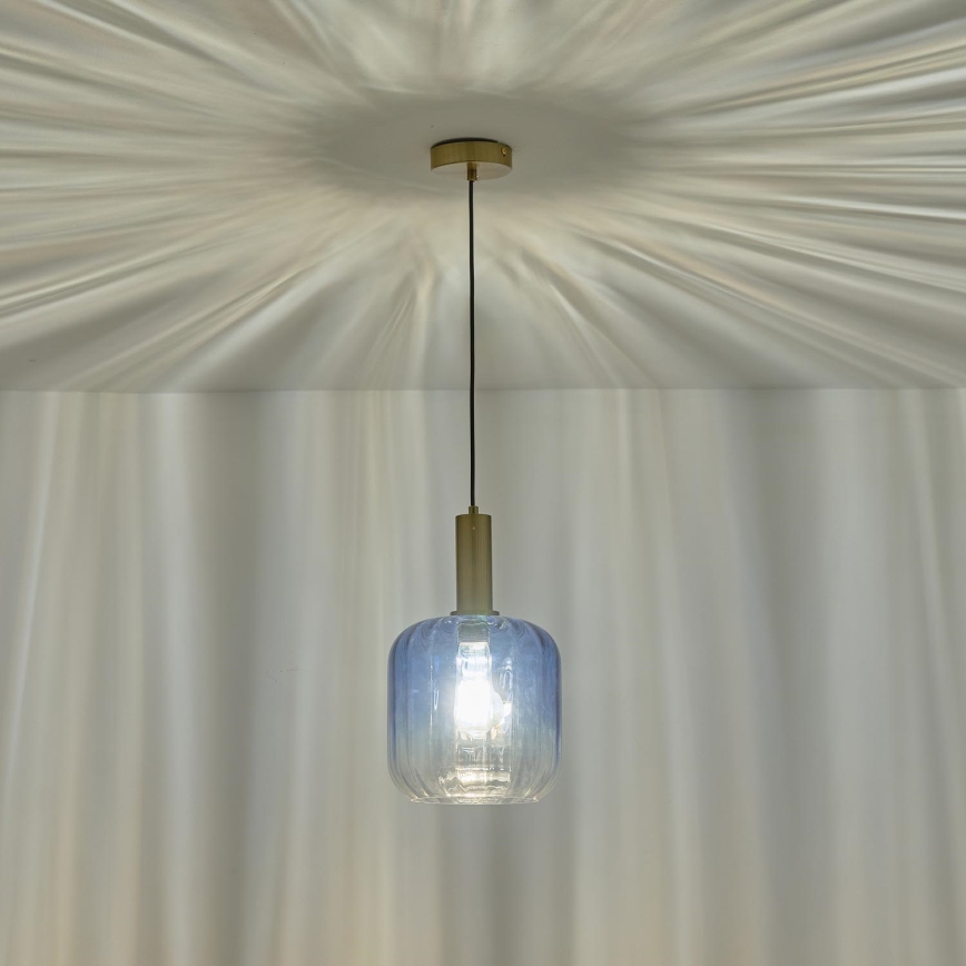 Hängeleuchte 1xE27/15W/230V blau/rauchig pr. 20 cm