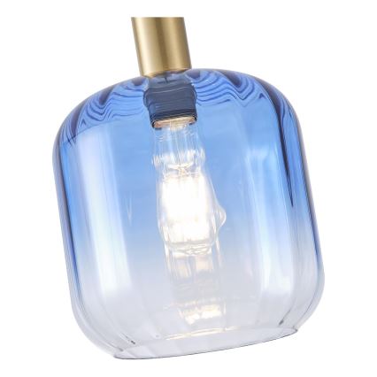Hängeleuchte 1xE27/15W/230V blau/rauchig pr. 20 cm