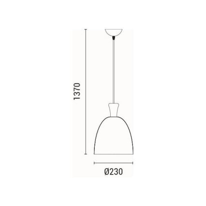 Hängeleuchte 1xE27/15W/230V gelb pr. 23 cm