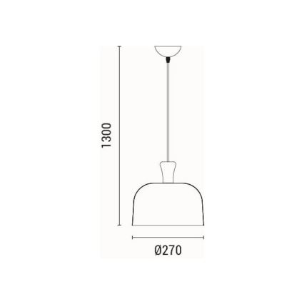 Hängeleuchte 1xE27/15W/230V gelb pr. 27 cm