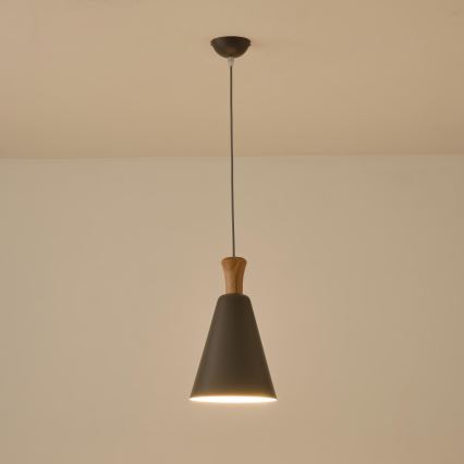 Hängeleuchte 1xE27/15W/230V grau pr. 20 cm