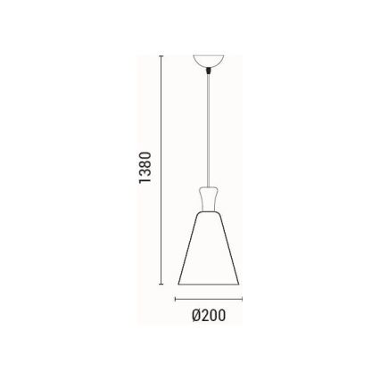 Hängeleuchte 1xE27/15W/230V grau pr. 20 cm