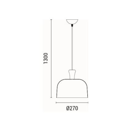 Hängeleuchte 1xE27/15W/230V grau pr. 27 cm
