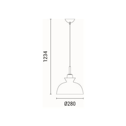 Hängeleuchte 1xE27/15W/230V grün pr. 28 cm