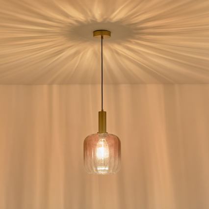 Hängeleuchte 1xE27/15W/230V rot/rauchig pr. 20 cm