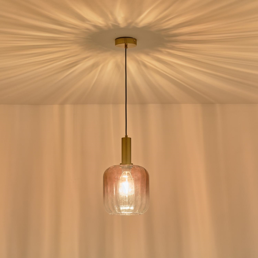 Hängeleuchte 1xE27/15W/230V rot/rauchig pr. 20 cm