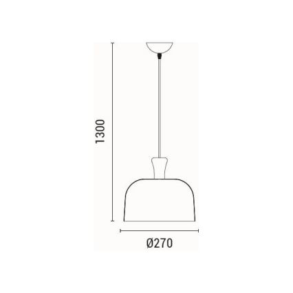 Hängeleuchte 1xE27/15W/230V weiß pr. 27 cm