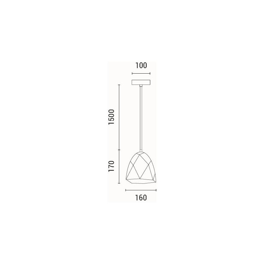 Hängeleuchte 1xE27/40W/230V grau