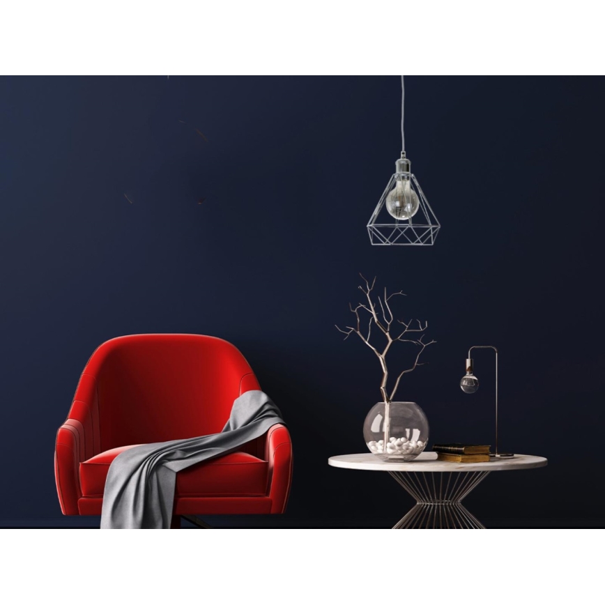 Hängeleuchte 1xE27/60W/230V d 22 cm glänzendes Chrom