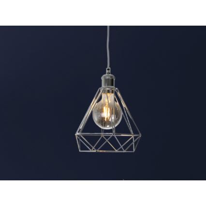 Hängeleuchte 1xE27/60W/230V d 22 cm glänzendes Chrom