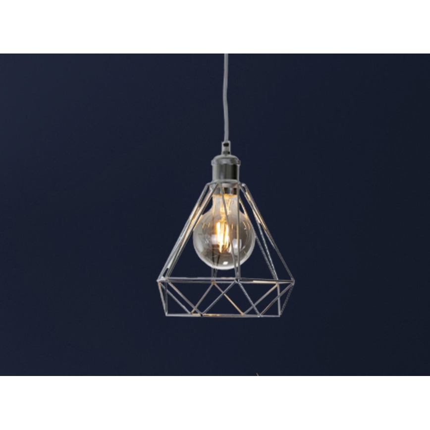 Hängeleuchte 1xE27/60W/230V d 22 cm glänzendes Chrom