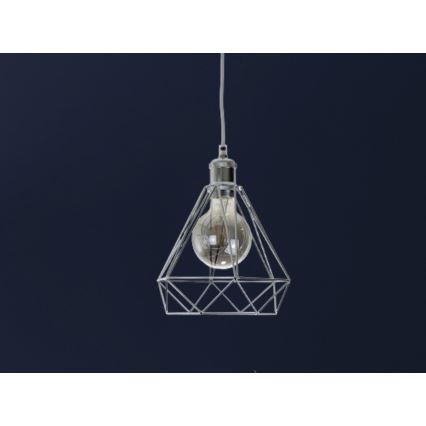 Hängeleuchte 1xE27/60W/230V d 22 cm glänzendes Chrom