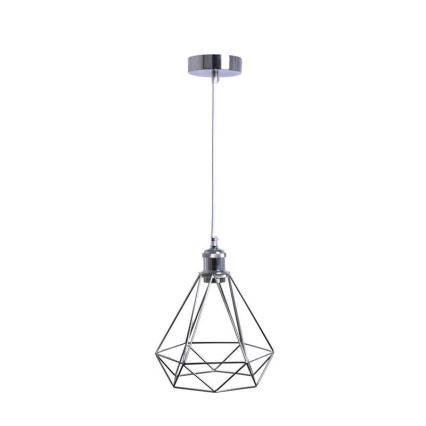 Hängeleuchte 1xE27/60W/230V d 22 cm glänzendes Chrom