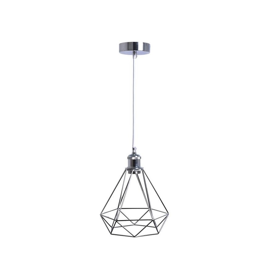 Hängeleuchte 1xE27/60W/230V d 22 cm glänzendes Chrom