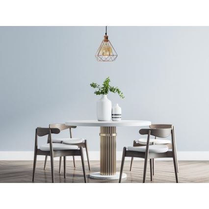 Hängeleuchte 1xE27/60W/230V d 22 cm kupfern