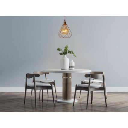 Hängeleuchte 1xE27/60W/230V d 22 cm kupfern