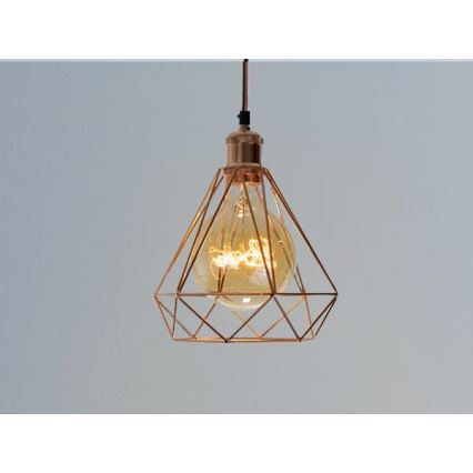 Hängeleuchte 1xE27/60W/230V d 22 cm kupfern