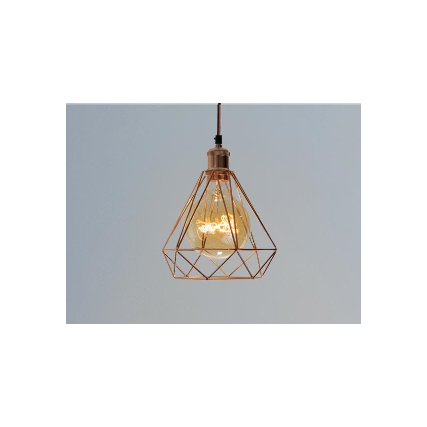 Hängeleuchte 1xE27/60W/230V d 22 cm kupfern