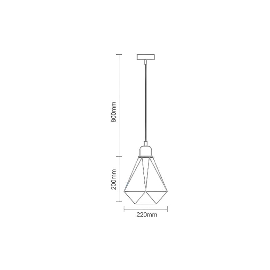 Hängeleuchte 1xE27/60W/230V d 22 cm kupfern