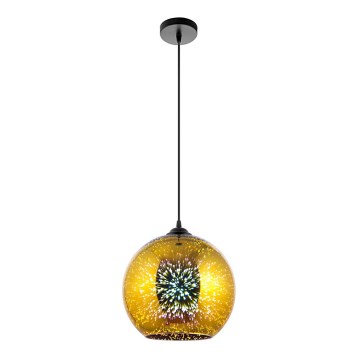 Hängeleuchte 1xE27/60W/230V d 30 cm golden
