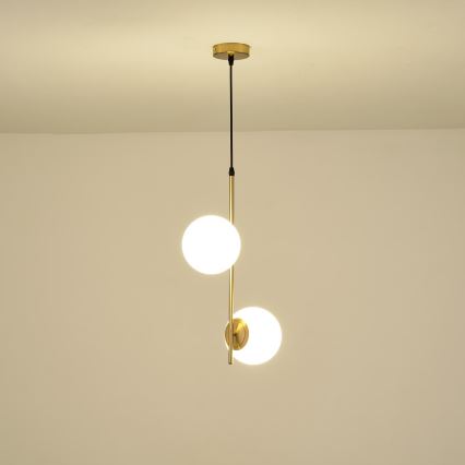Hängeleuchte 2xE27/40W/230V Messing