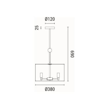 Hängeleuchte 3xE14/15W/230V