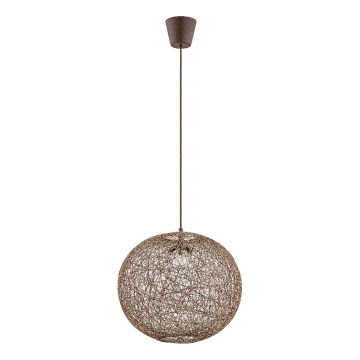 Hängeleuchte ABAKA 1xE27/15W/230V braun
