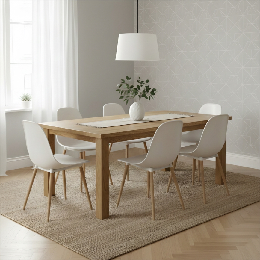 Hängeleuchte AIDA mit Kabel 1xE27/60W/230V Ø 35 cm Eiche/Nussbaum/Weiß