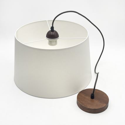 Hängeleuchte AIDA mit Kabel 1xE27/60W/230V Ø 35 cm Eiche/Nussbaum/Weiß