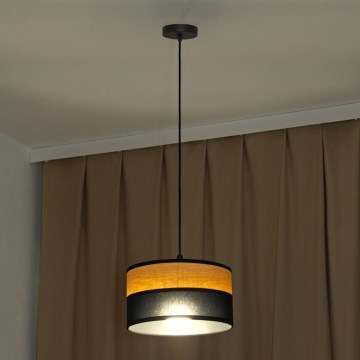 Hängeleuchte ALBA mit Kabel 1xE27/15W/230V Ø 25 cm schwarz/braun
