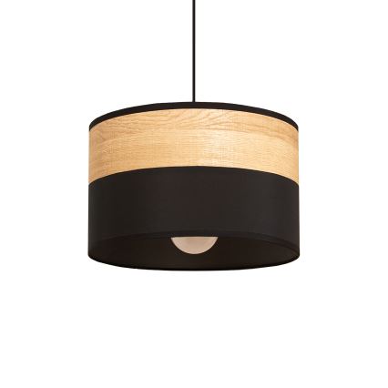 Hängeleuchte ALBA mit Kabel 1xE27/15W/230V Ø 25 cm schwarz/braun