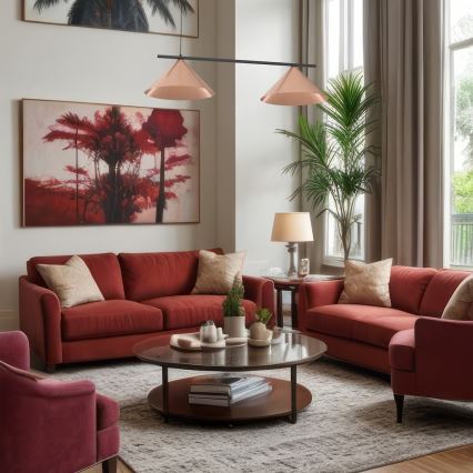 Hängeleuchte am Seil CAPITAL 2xGX53/15W/230V Roségold