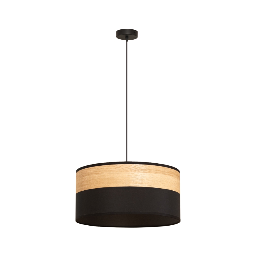 Hängeleuchte an Kabel ALBA 1xE27/15W/230V Ø 45 cm schwarz/braun