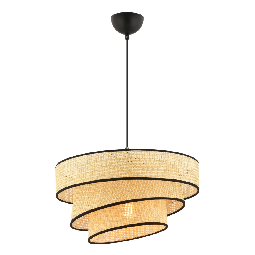 Hängeleuchte an Kabel COUPER 1xE27/60W/230V beige/schwarz