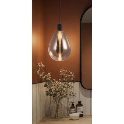 Hängeleuchte an Kabel DENSO 1xG9/5W/230V Ø 20 cm Kupfer/Schwarz