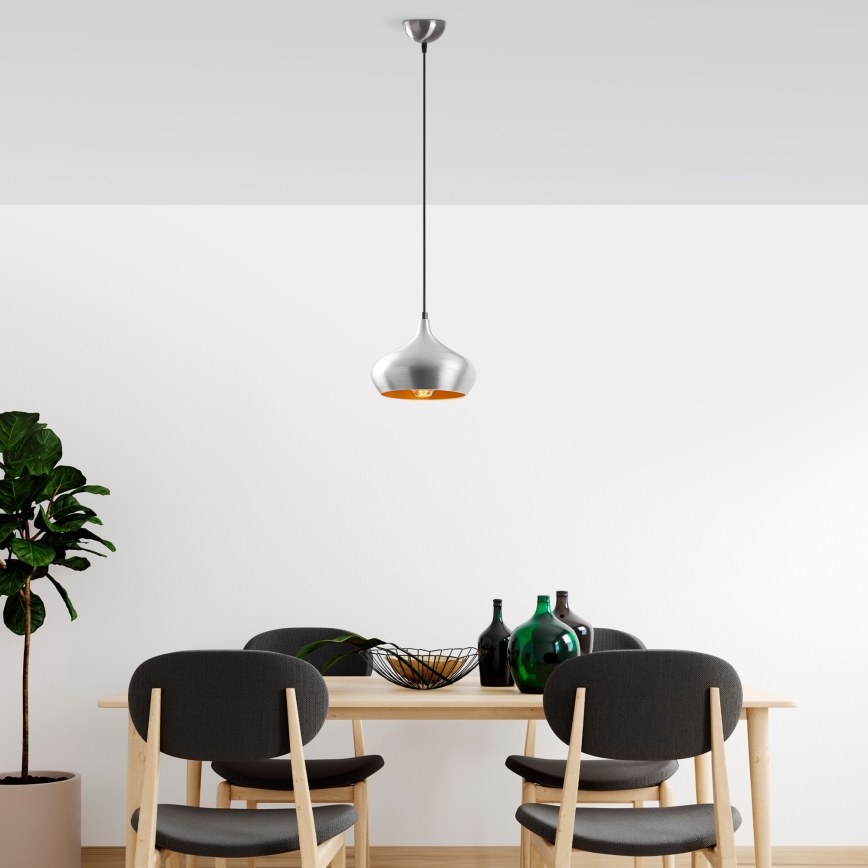 Hängeleuchte an Kabel DODO 1xE27/40W/230V mattchrom