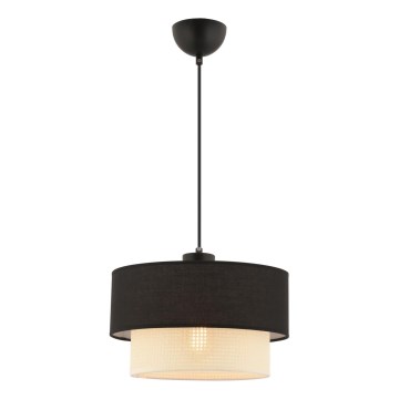 Hängeleuchte an Kabel ECHO 1xE27/60W/230V schwarz/creme