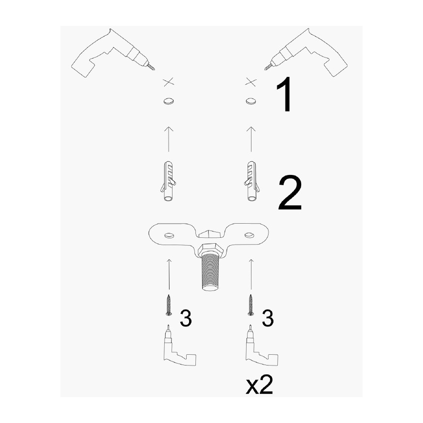 Hängeleuchte an Kabel KEM 7xE27/40W/230V goldfarben