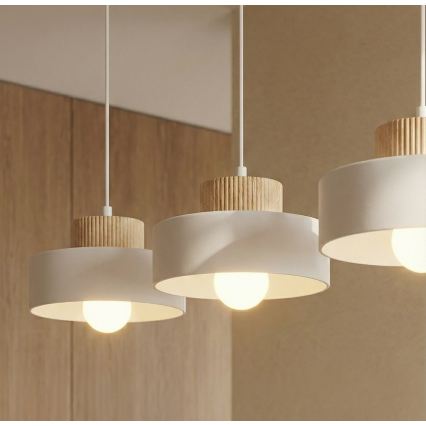 Hängeleuchte an Kabel KIVI 3xE27/15W/230V weiß