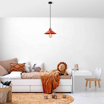 Hängeleuchte an Kabel MANAVGAT 1xE27/40W/230V rot/braun