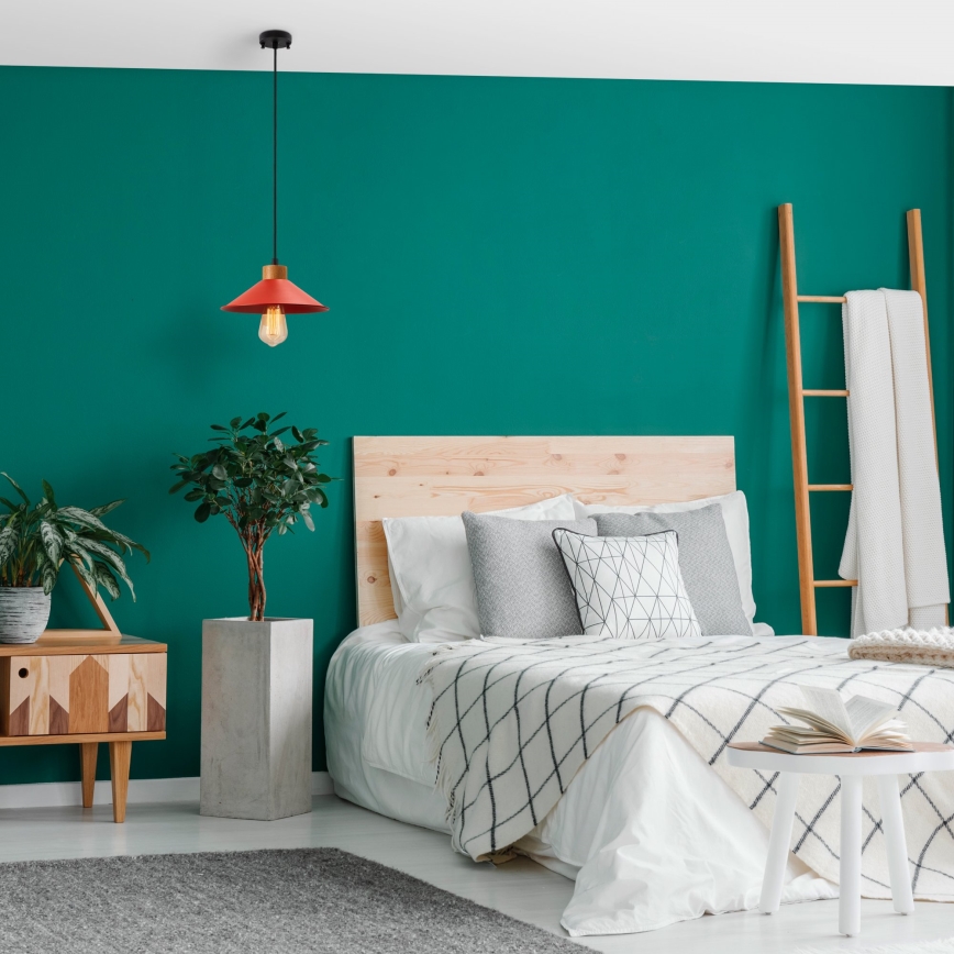 Hängeleuchte an Kabel MANAVGAT 1xE27/40W/230V rot/braun