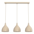 Hängeleuchte an Kabel NOAK CLASSIC 3xE27/15W/230V beige