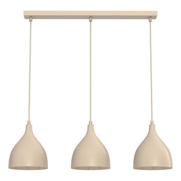 Hängeleuchte an Kabel NOAK CLASSIC 3xE27/15W/230V beige