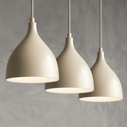 Hängeleuchte an Kabel NOAK CLASSIC 3xE27/15W/230V beige