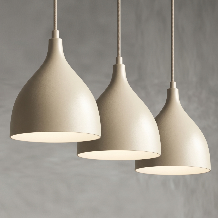 Hängeleuchte an Kabel NOAK CLASSIC 3xE27/15W/230V beige