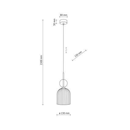 Hängeleuchte an Kabel SOPHIA 1xE14/10W/230V schwarz/rauchbeige