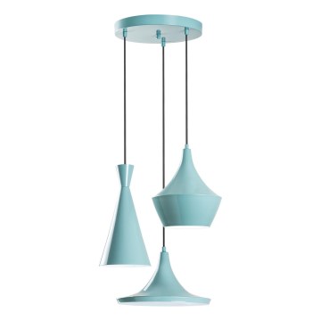 Hängeleuchte an Kabel TOM 3xE27/40W/230V blau