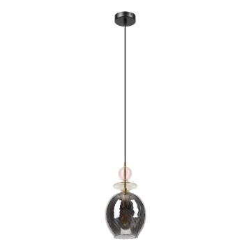 Hängeleuchte an Kabel VELLO 1xE27/15W/230V schwarz/rauchrosa/beige/schwarz