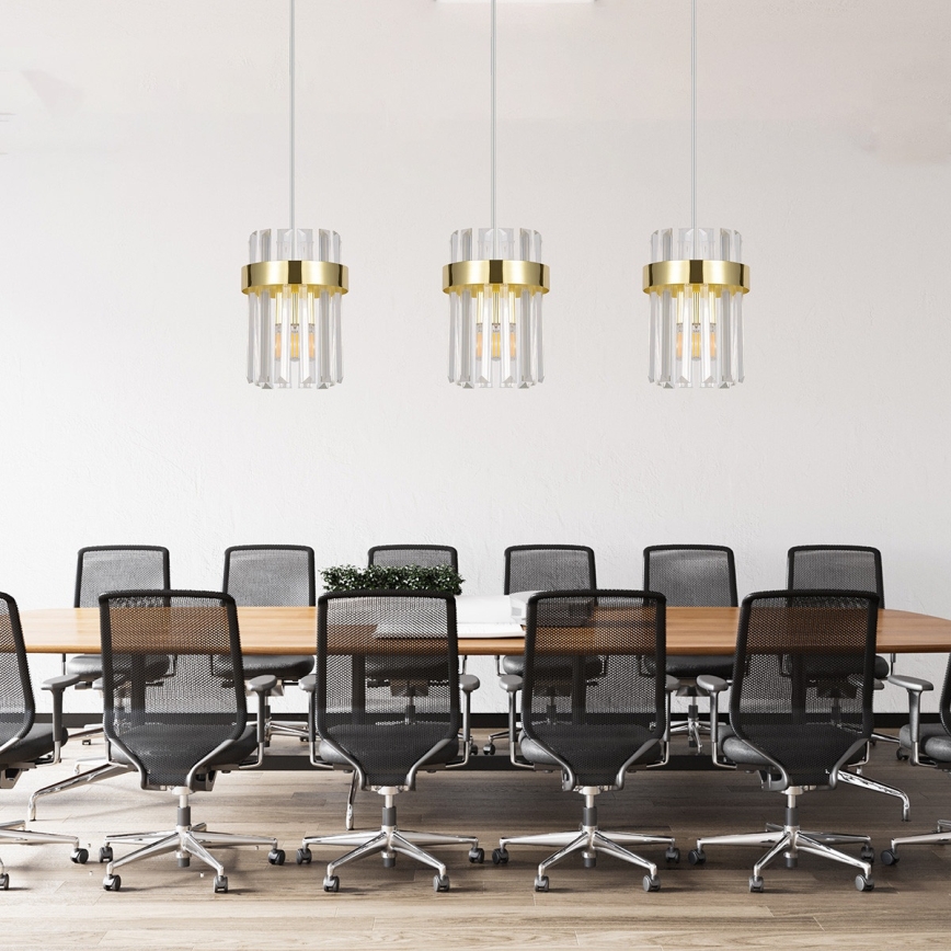 Hängeleuchte an Kabel VETRO 3xE14/10W/230V, goldfarben